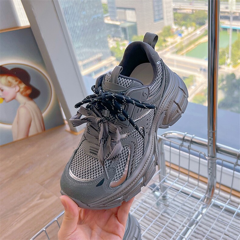 吸膜底真皮老爹鞋女2024秋季新款鞋子女休闲运动鞋女百搭跑步鞋女,女鞋休闲鞋,电商A223