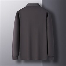 G2609男式2023年秋季新款T恤衫男长袖翻领青年休闲体恤P56，男装T恤，电商B360