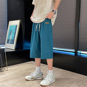 QK72293-P25 冰丝七分裤男大码速干短裤男五分裤 车景风格图片