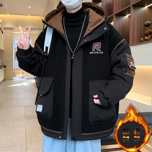 男棉衣男宽松休闲棉服男棉袄男加厚外套男潮图片