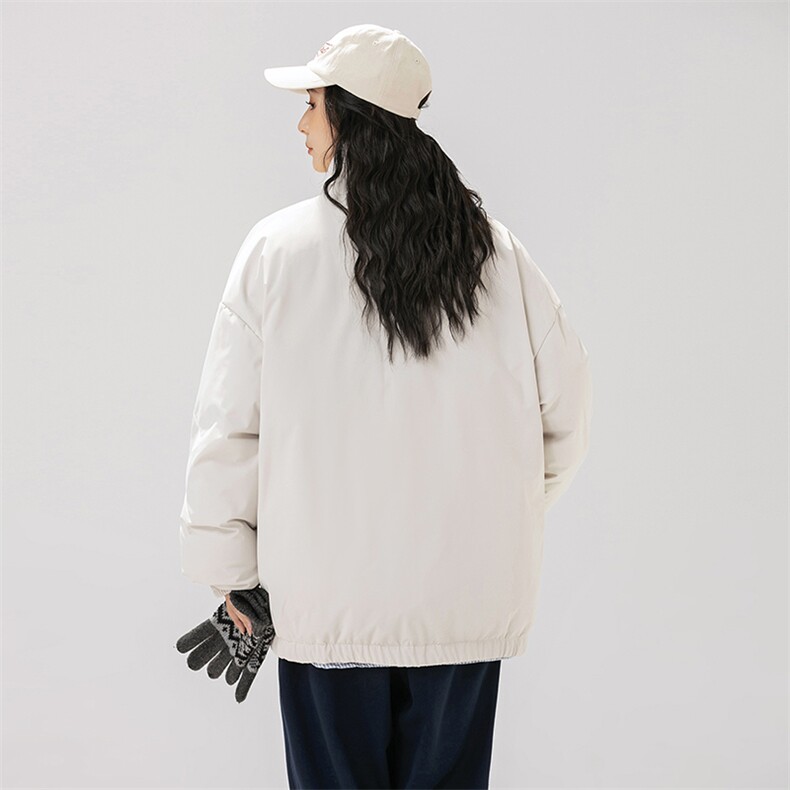 现货冬季美式休闲加厚雪山外套夹克立领纯色三防户外工装棉服,男装夹克,电商A486-1