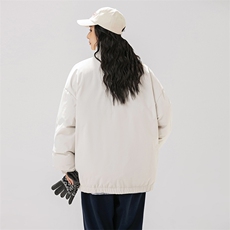 现货冬季美式休闲加厚雪山外套夹克立领纯色三防户外工装棉服，男装夹克，电商A486-1