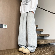 K25101批45控68秋季美式弯刀裤罗纹拼接休闲裤百搭长裤子男裤，男装休闲裤，电商D229A