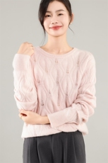 35%羊绒衫秋冬季新款舒适时尚百搭女式宽松长袖打底毛衣，女装羊绒衫，琳尚羊绒