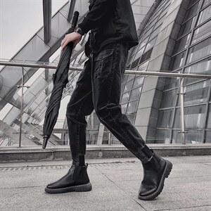 潮流春季牛仔裤男牛仔长裤小脚裤B5549P45图片