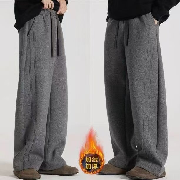 1506-1/KM021加绒高质量做工/P52弯刀卫裤男女慵懒秋冬加绒加厚，男装休闲裤，星座1506-1