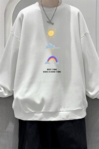 华夫格卫衣圆领卫衣男大码长袖t恤男外套HW762141-P30加绒款-P40图片