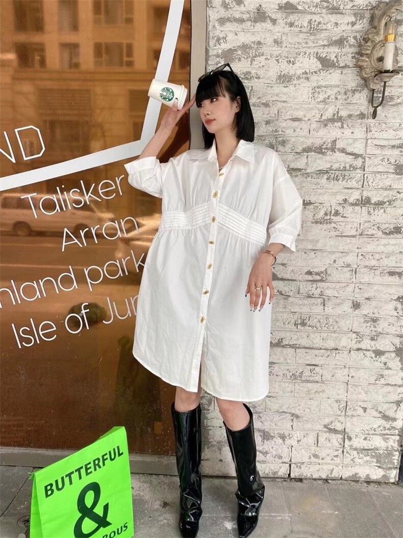 爱美欧夏季新款现货衬衫连衣裙，女装衬衫，爱美欧