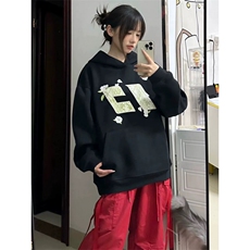 5226-P52原版做工刺绣贴布纯棉华棉复合休闲卫衣男女同款薄款，女装卫衣/绒衫，星座617A-2