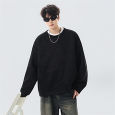 YK86146-P33加绒P38聚酯纤维小香风满天星卫衣男款秋冬季，男装卫衣，电商A086-1