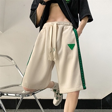 港风短裤男2025夏季新款沙滩休闲五分裤男休闲宽松中裤K1071-P26，男装牛仔裤，星座207