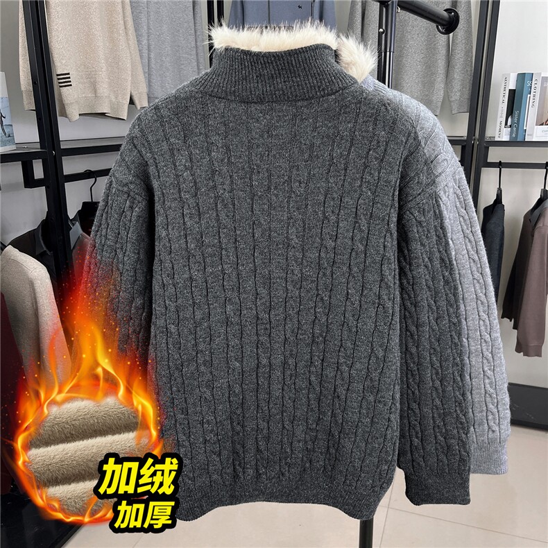现货高品质可供得物座山雕立领针织毛衣外套310A-2ZSD2506P198,男装针织衫/毛衣,星座310A-2