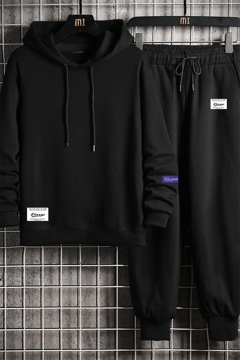 TL8062-P80连帽卫衣套装男运动套装两件套长袖运动服网格挂拍,男装休闲套装,电商A040A