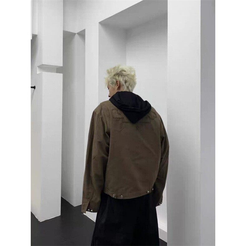 水洗纯棉假两件刺绣假两件外套JK0109-P98,男装夹克,星座313A(原308A-2)