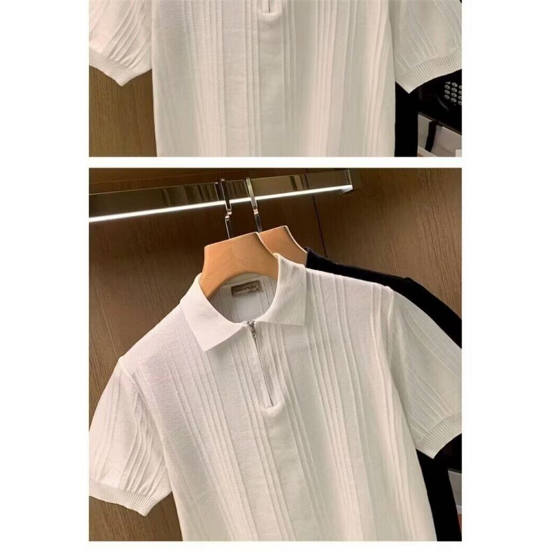 M430-P45翻领短袖polo衫男夏季韩版修身潮流2025新款百搭T恤上衣,男装T恤,星座617A-1（原B318A）