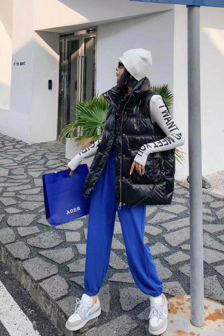 爱美欧现货双领羽绒马甲，女装马甲，爱美欧