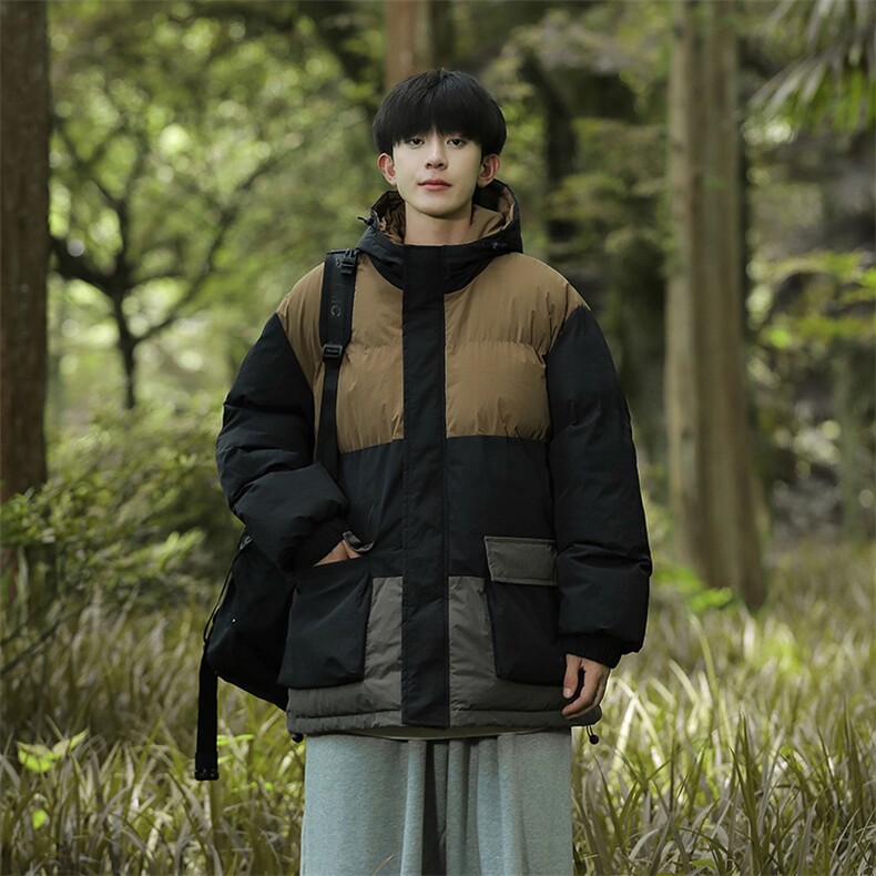 户外2026新品冬季宽松情侣装撞色棉服冬装加厚外套D008-P100,男装棉衣,星座717