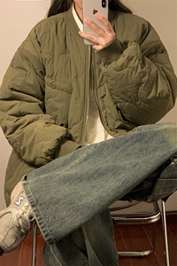 中性风黄灯葫芦燕尾服设计加绒双侧开叉棉衣男MY770104P135控168图片