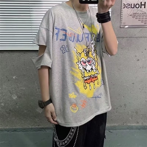 2023春夏季新款男休闲圆领短袖T恤G15P23图片