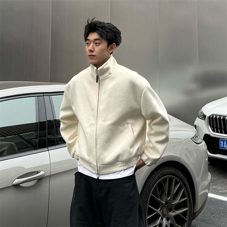 两千件现货到！两色毛呢夹克2025春季新款W2501,男装夹克,电商C313