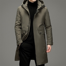 男士新款棉衣冬季厚长款连帽棉服时尚休闲立领外套ZELD9715-P170，男装棉衣，电商B212（原钱塘6029）