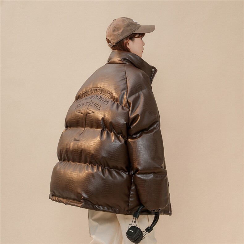 1中性风鳄鱼纹钢印字母设计大码M-5XL潮流棉衣男MY77727P128控168，男装棉衣，星座226-2