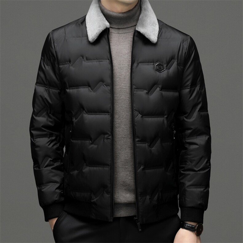 CSYR98201钱塘2020-2中年男士冬加厚款商务休闲翻领羽绒服P180,男装羽绒服,钱塘207-2
