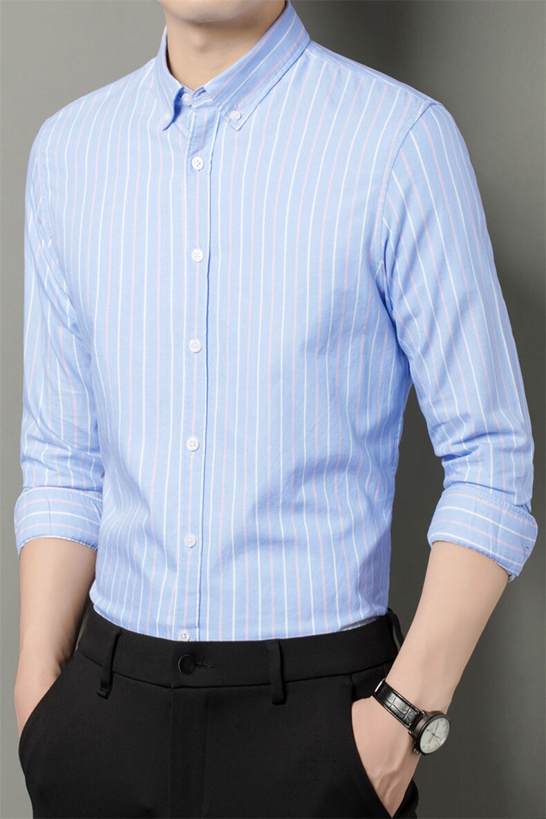 DN9203男式2023年春季新款长袖衬衫男装商务时尚休闲衬衣P65,男装衬衫,电商B360