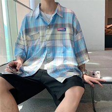短袖冰丝衬衫春款男港风潮流W4002P30，男装衬衫，星座1116-2