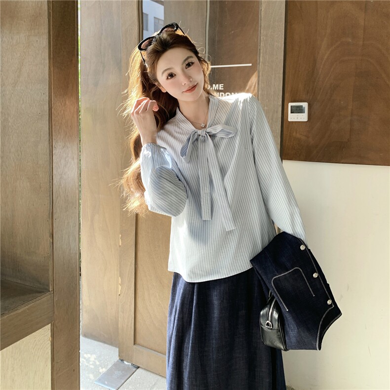 现货--蓝色条纹三件套203-2601-P175-K288,女装套装/套裙,浙宝203