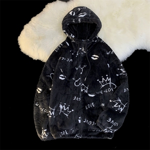 2024冬季新款连帽棉衣 情侣可爱棉服 216-2-BK62-P128控159图片