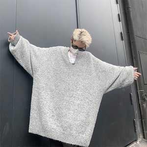 B319 P63秋冬男装毛衣纯色打底衫男装休闲宽松线衫图片