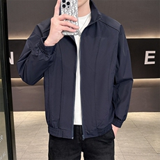 新款中性风户外夹克男立领纯色上衣冲锋衣外套A157B-JK7866-P60，男装夹克，电商A157B