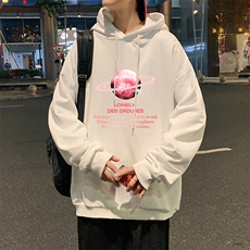 WY2184-P35加绒款-P40纯棉连帽卫衣男大码运动帽衫宽松薄外套男，男装卫衣，电商A040