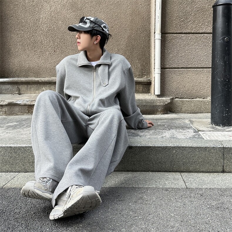 A450-WY1188-P105-控价159春装开衫外套男女同款立领卫衣,男装卫衣,电商A450