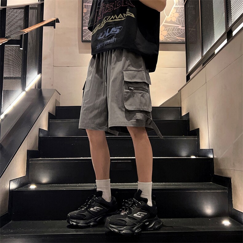 X5476-TP40控价68青少年工装裤夏季重工短裤多口袋潮流五分裤,男装休闲裤,电商A102-1