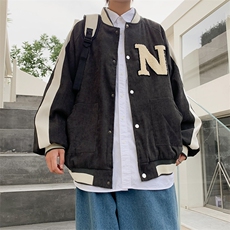 港风棒球服ins潮牌宽松复古撞色机车夹克美式外套秋季W1271-P59，男装夹克，星座512-2