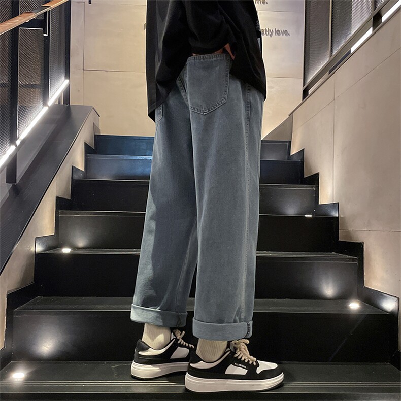 美式高街复古拼接宽松阔腿裤潮牌痞帅男B381-1/723P48,男装休闲裤,电商B381-1