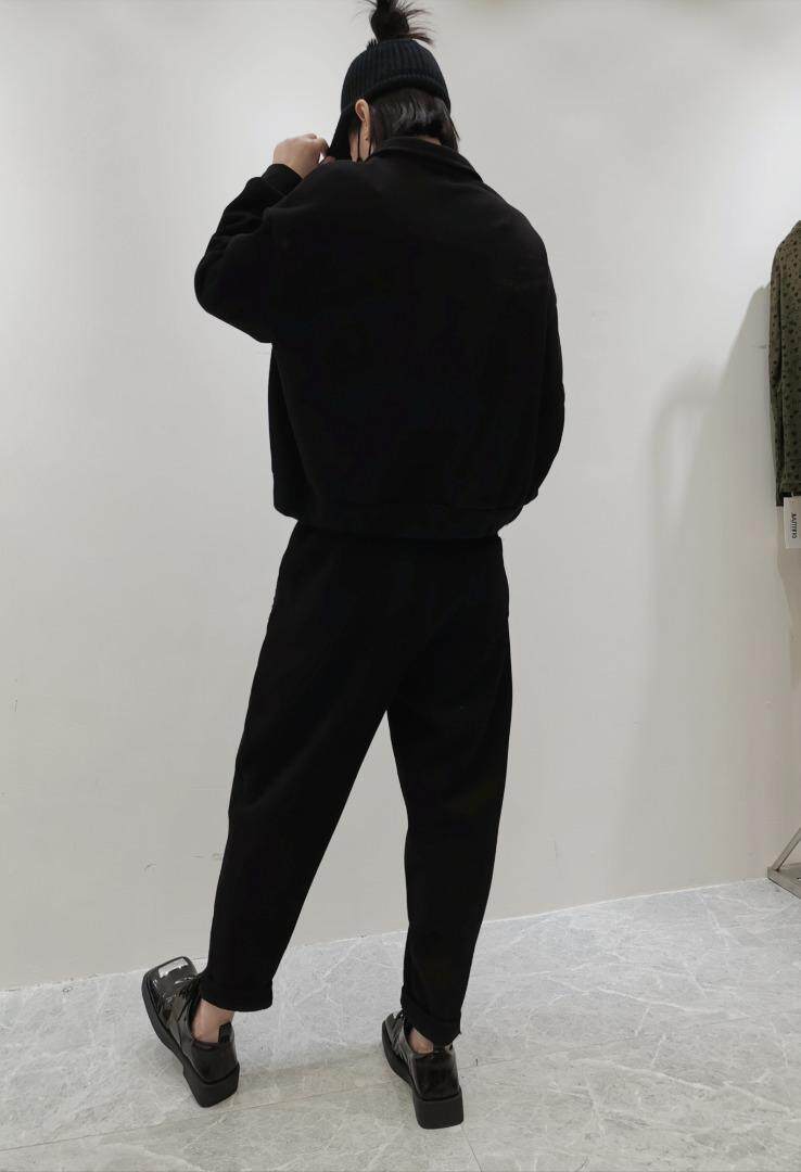 针织拼接休闲套装，女装运动套装，红嘴鹰(1F)