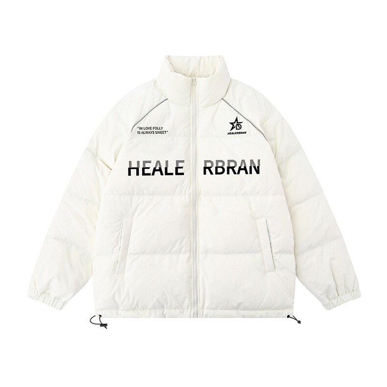 白底 23新款冬季时尚百度宽松印花羽绒服外套YR63001P225控298图片