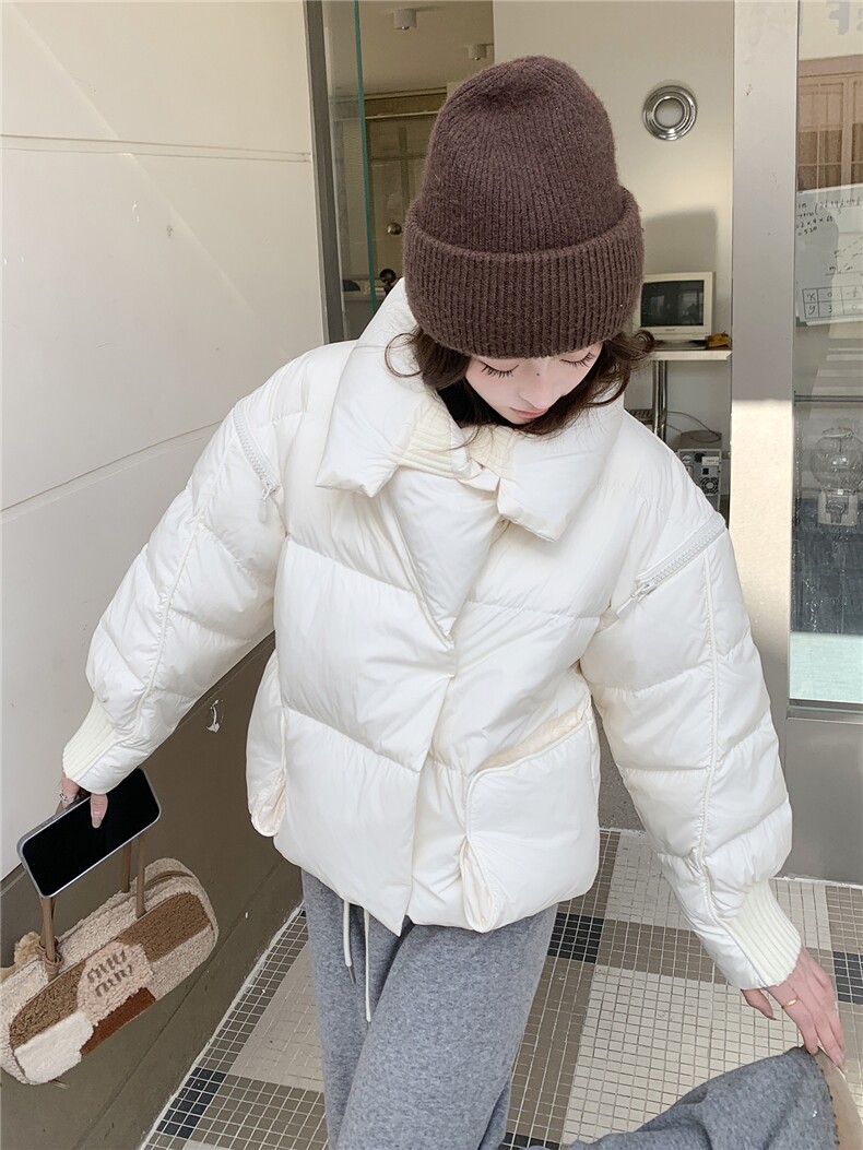 水衣源2319款短款大翻领加厚时尚羽绒服冬季保暖外套女,女装羽绒服,水衣源