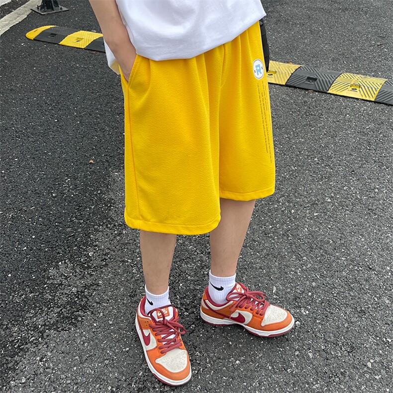 MK37168-P15冰丝短裤男士大码宽松休闲五分裤男运动中裤港风,男装休闲裤,电商A040