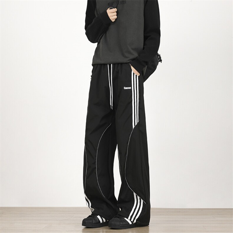 2025条纹拼接解构休闲运动裤hiphop街舞工装裤潮流现货K8293-P39,男装休闲裤,星座512-3