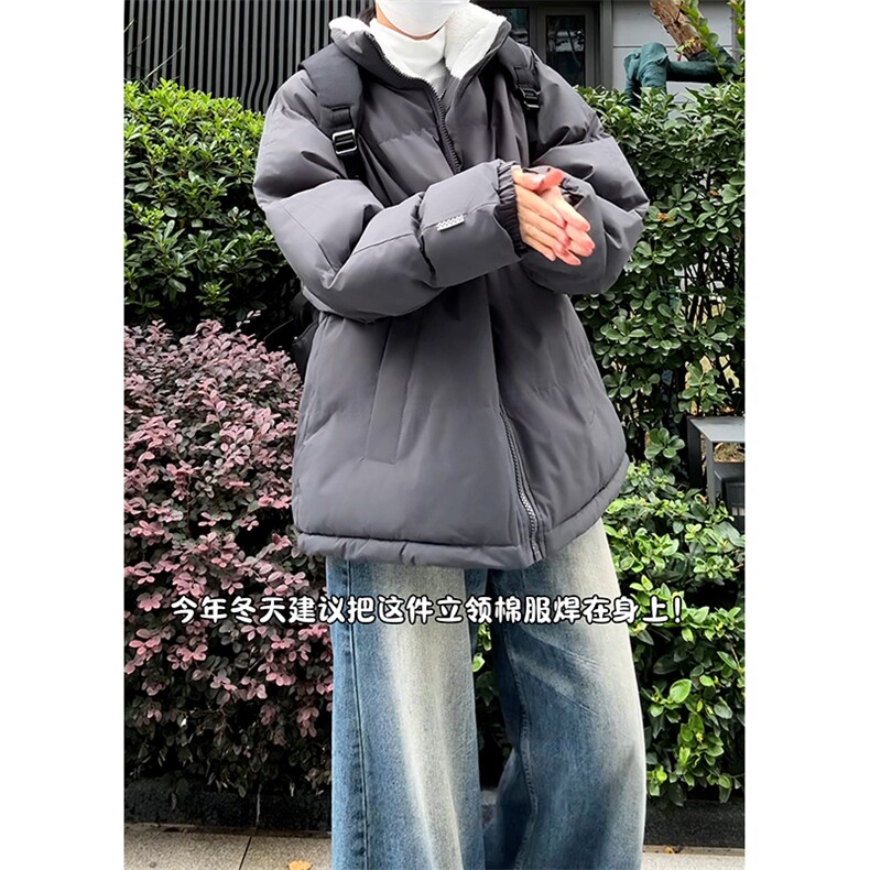 现货高品质美式高街冬季重磅三防加绒加厚羽绒棉衣厚外套棉服图片