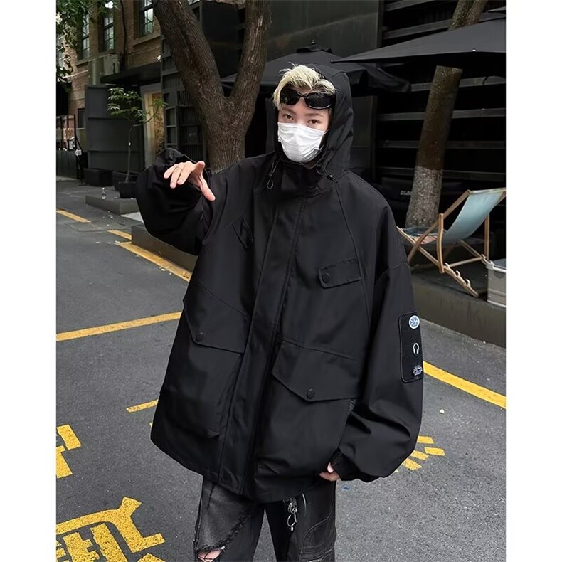 三合一冲锋衣外套男士春秋季潮牌痞帅气宽松休闲工装夹克登山服女,男装夹克,星座1013