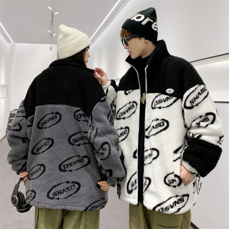 冬装加厚棉衣潮流宽松休闲羊羔绒外套棉服A161-2-271-P95，男装棉衣，电商A161-2