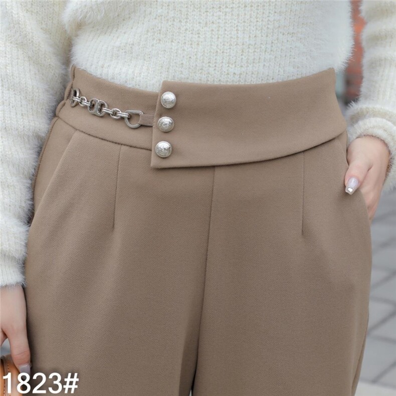 现货-大斜纹拉毛时尚女裤，其它，韫玉