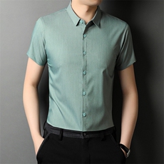 AT2247钱塘2020-3夏季男士高端翻领短袖精品衬衫P48，男装衬衫，钱塘207-3