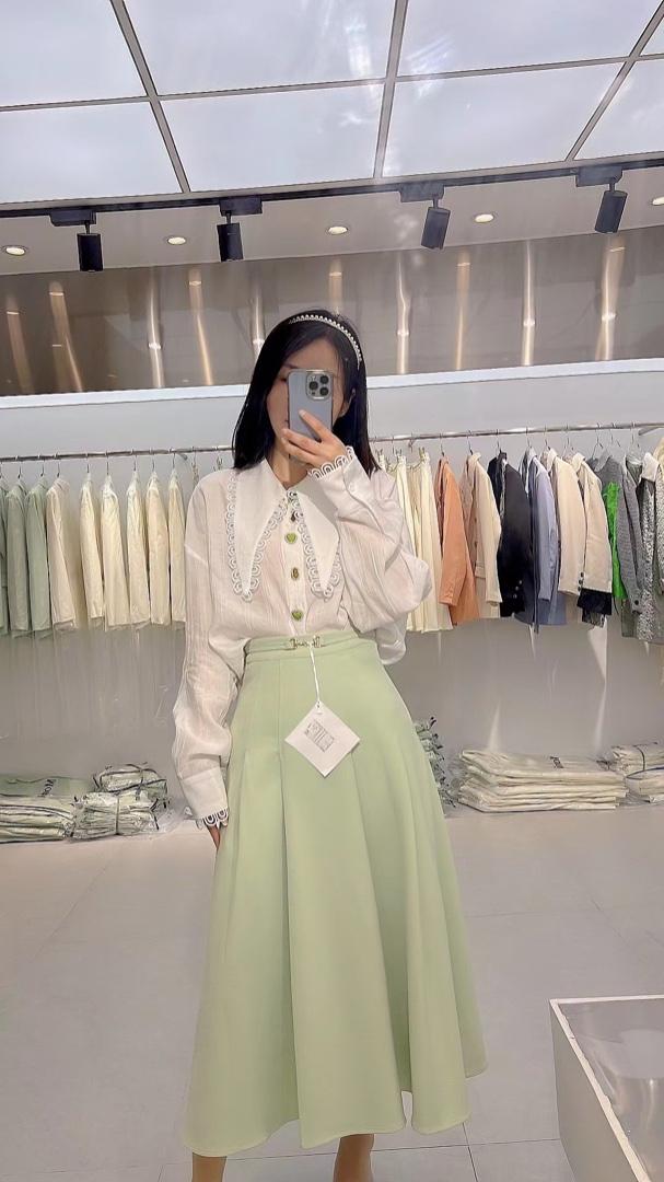 2022春季新款清新西装半身裙两件套,女装西装,monica.m
