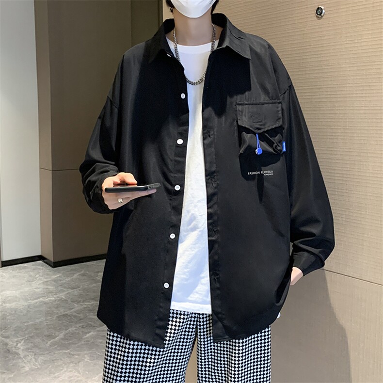 长袖衬衫立体袋宽松版衬衫C411P30,男装衬衫,星座1116-2